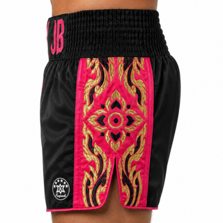 One Champ MTS Black & Pink Kai Muay Thai Shorts