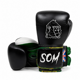 Quickfire Flex Classic Black & Green & White & Green marble Morgan B Boxing Gloves