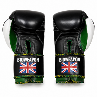Quickfire Flex Classic Black & Green & White & Green marble Morgan B Boxing Gloves