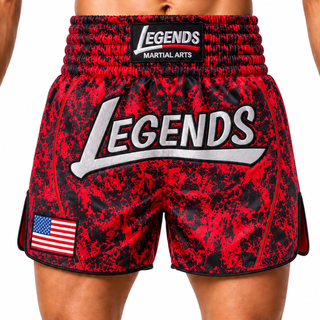 Classic MTS Red & Black Sean Muay Thai Shorts