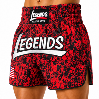 Classic MTS Red & Black Sean Muay Thai Shorts
