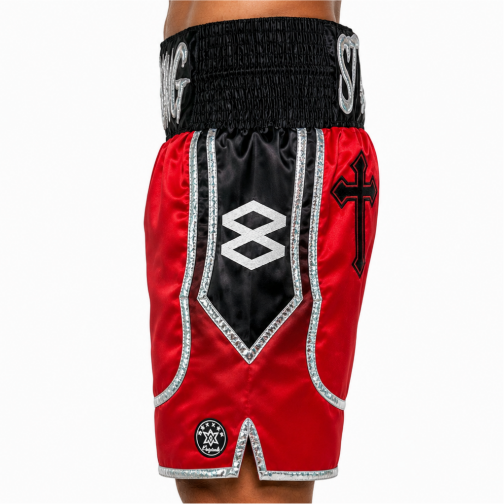 Fury BX  Red & Black Shamika Custom Boxing Shorts & Trunks