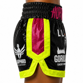 Cotto MTS Black - Pink - Neon Jamiroque Muay Thai Shorts