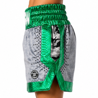 Cotto MTS Silver & Green Peter Muay Thai Shorts
