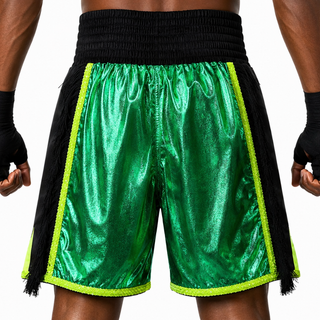Side Stripe BX Green & Black Kimiryn Custom Boxing Shorts & Trunks