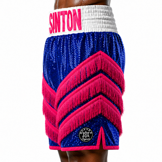 Rebel BX Blue & Pink Blake Custom Boxing Shorts & Trunks
