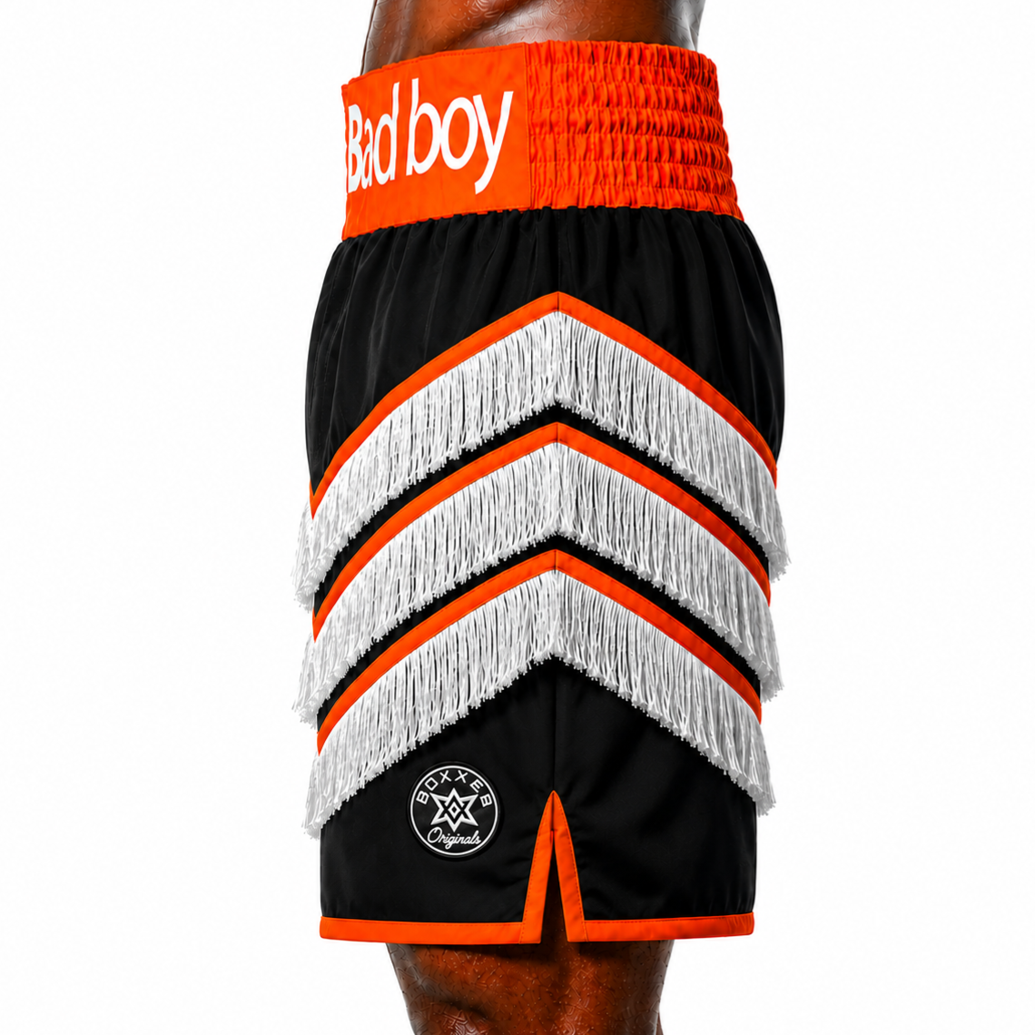 Rebel BX Black & Orange Geraldine Custom Boxing Shorts & Trunks