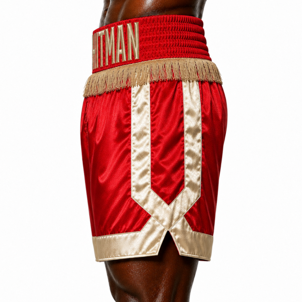 COTTO BX Red & Gold Noah Custom Boxing Shorts & Trunks