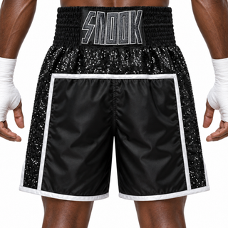 JOSHUA BX Black Premium Alfie Custom Boxing Shorts & Trunks