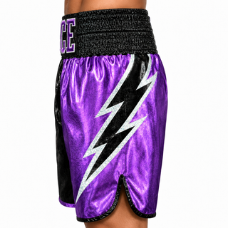 Lightning BX Ayden Black & Purple Custom Boxing Shorts & Trunks