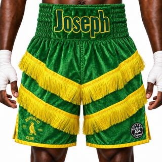 Green velour & Yellow James