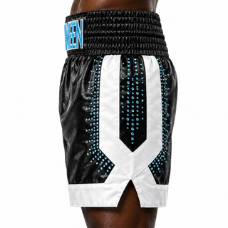 COTTO BX Black & White Ameen Custom Boxing Shorts & Trunks