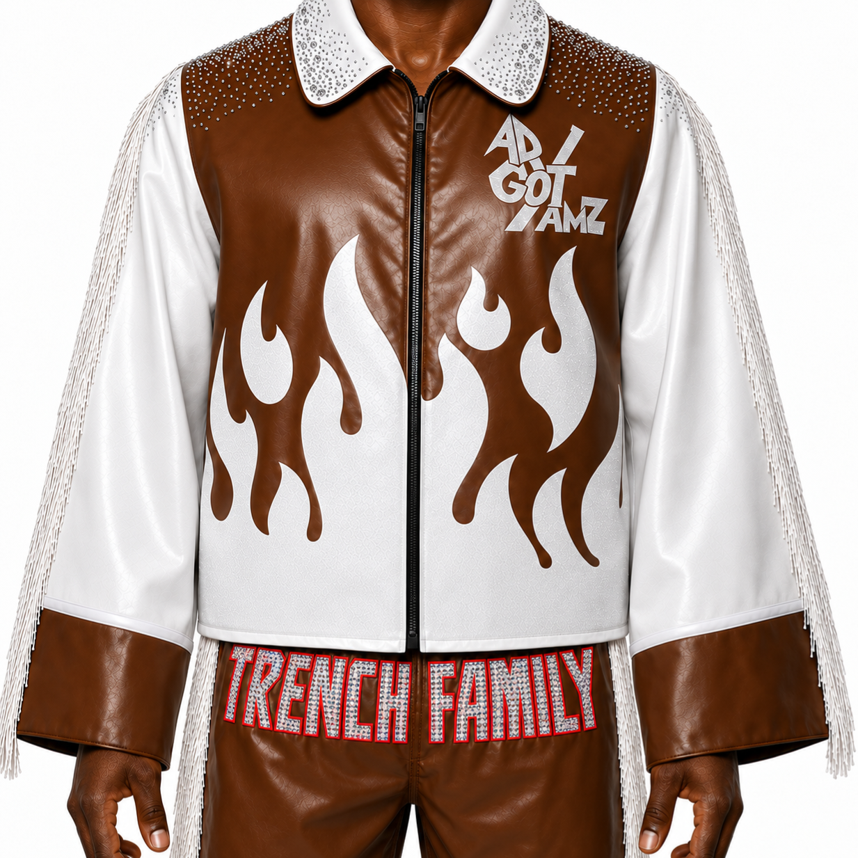 Fire JKT Brown & White Ingram Jackets