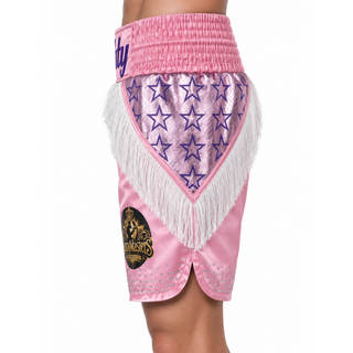 STAR QUALITY BX Pink & Purple Ashley Custom Boxing Shorts & Trunks