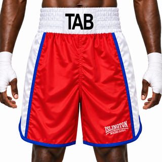 ISLINGTON BX Islington Red&White Custom Boxing Shorts & Trunks