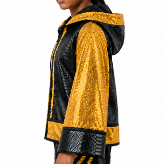 ATTACK JKT Black Snake & Gold sequins Effie Jackets