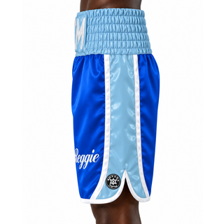 RUMBLE BX Blue & Light Blue Lucy Custom Boxing Shorts & Trunks