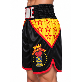 STAR QUALITY BX Black & Yellow & Red Stars Blake Custom Boxing Shorts & Trunks