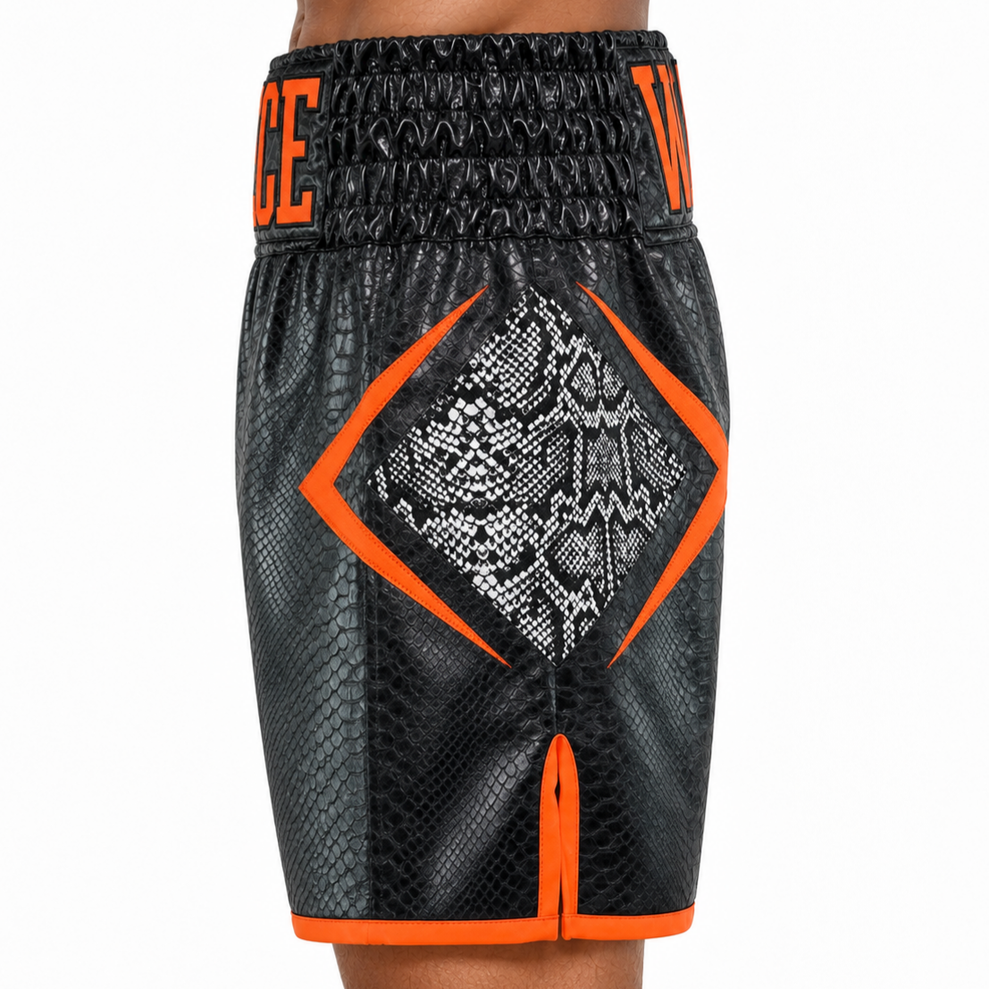 Chevron Bx Black & Orange Reece Custom Boxing Shorts & Trunks