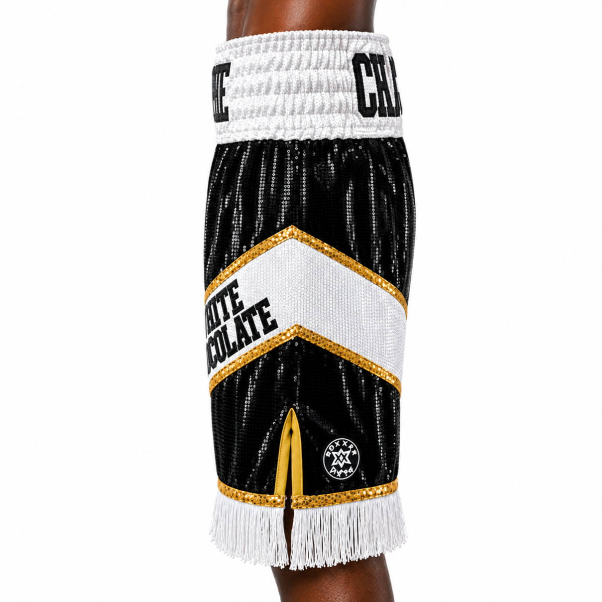 New York BX Black & White Cristophe Custom Boxing Shorts & Trunks