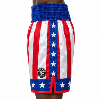 CREED BX Red-Blue-White Chris Custom Boxing Shorts & Trunks