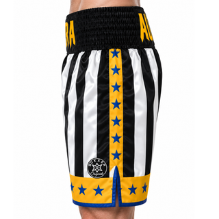 CREED BX  Black-White-Yellow Robin Custom Boxing Shorts & Trunks