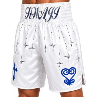 Classic BX White Chris Custom Boxing Shorts & Trunks