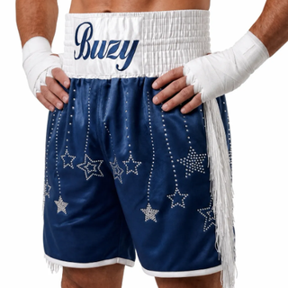 Classic BX custom boxing shorts with personalized colours, trims, names and logos