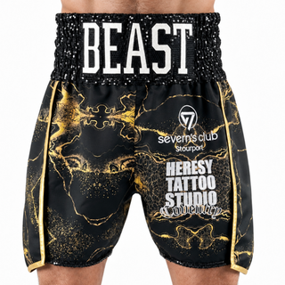 Empress BX Black & Gold Louis Custom Boxing Shorts & Trunks
