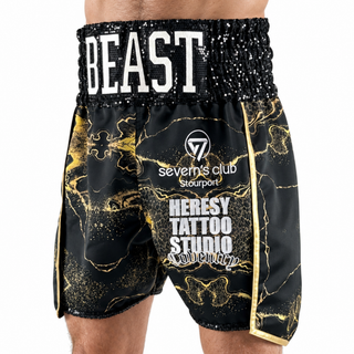 Empress BX Black & Gold Louis Custom Boxing Shorts & Trunks