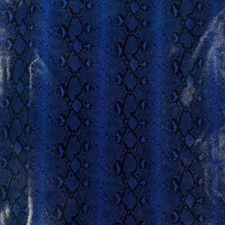Blue Constrast (soft) Snake Shiny Leatherette