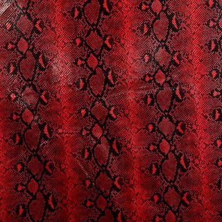 Red Constrast (soft) Snake Shiny Leatherette