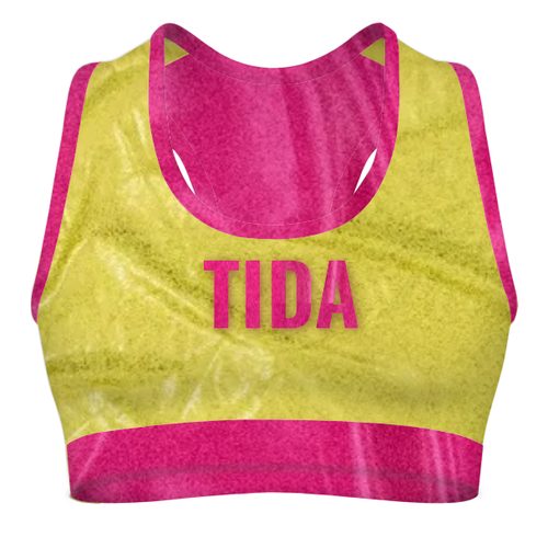 Classic Sports Bra – double-layer Lycra fight top, customisable to match your boxing, Muay Thai or MMA shorts and robe for a full coordinated look.