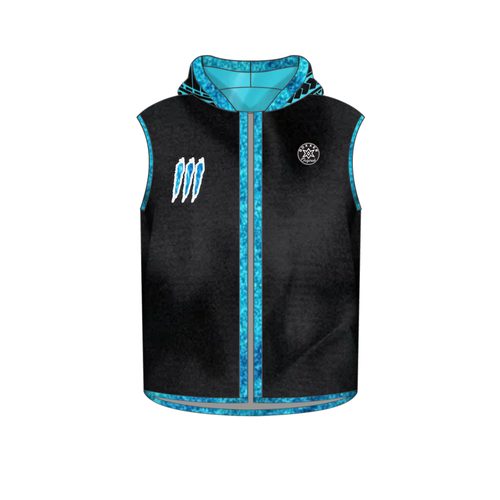 Tribal boxing jacket with fully sublimated tattoo-style artwork and custom colour, text and logo options; also suitable for Muay Thai fighters.