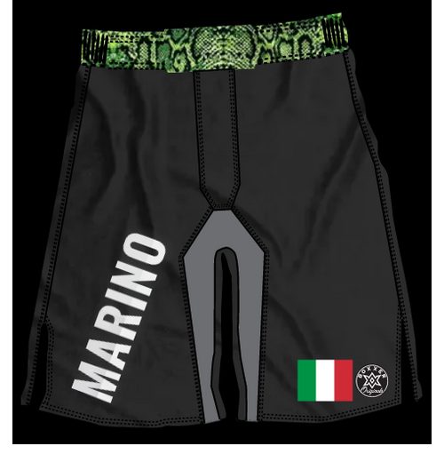 Classic MMA Shorts – custom MMA shorts made from durable polyester with stretch gusset and flex-fit waistband for comfort during standing and groundwork.