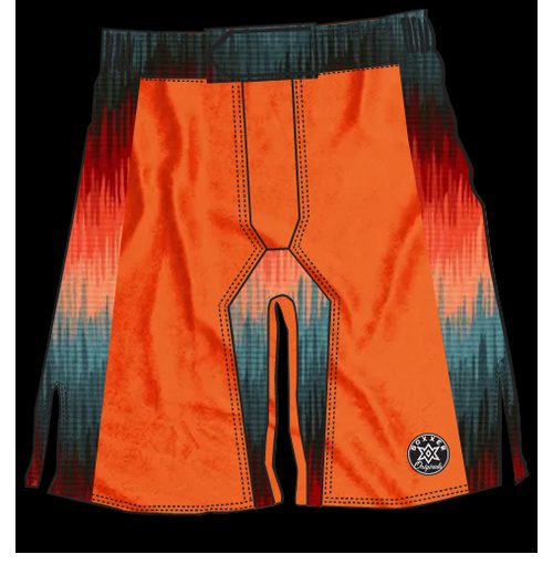 Side Stripe MMA Shorts – custom MMA shorts with side stripe panels, stretch gusset and flex-fit waistband for movement and durability.